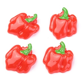 Opaque Resin Decoden Cabochons, Imitation Food, Chili