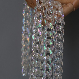 Resin Handbag Chain Straps, with Clasps, for Handbag or Shoulder Bag Replacement