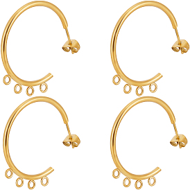 14 шт 304 детали серьги-гвоздики из нержавеющей стали, фурнитура для сережек-половинок, с горизонтальными петлями