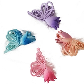 Two Tone Plastic Claw Hair Clips, Hair Accessories for Women & Girls, Tulips