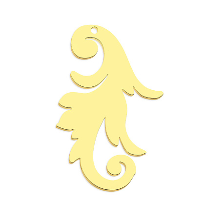 201 подвески из нержавеющей стали, лазерная резка, цветок