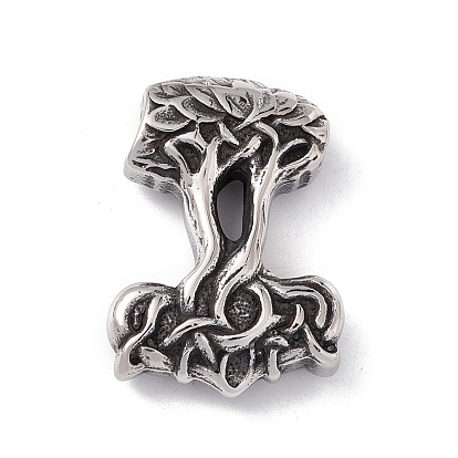304 Stainless Steel Manual Polishing Pendants, Tree Charms