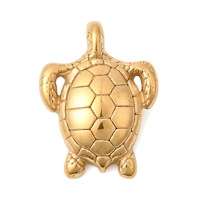 304 подвески из нержавеющей стали, очарование черепахи, ионное покрытие (ip)