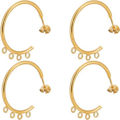 14 шт 304 детали серьги-гвоздики из нержавеющей стали, фурнитура для сережек-половинок, с горизонтальными петлями