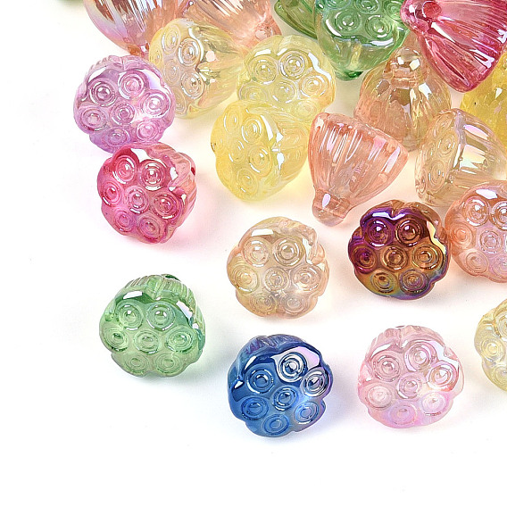 Прозрачные акриловые подвески с УФ-покрытием, стручок лотоса очаровывает