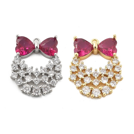 Латунные микро проложить кубического циркония подвески, бантом, без свинца и без кадмия, долговечный