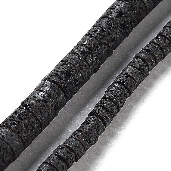 Бусы из натуральной лавы, матовые, диск, Heishi бусы