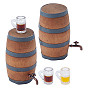 4 шт. 4 стили мини-деревянная винная бочка, миниатюрная пивная бочка, с фурнитурой из цинкового сплава, мини пивная чашка из смолы, для аксессуаров для кукольного домика