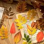 Autumn Leaf PET Sticker Labels, Self-adhesion, for Suitcase, Skateboard, Refrigerator, Helmet, Mobile Phone Shell