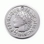 304 Stainless Steel Coin Pendants, Flat Round with Marianne and Word Republique Francaise
