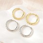 Brass Huggie Hoop Earrings, Round, Rack Plating, Long-Lasting Plated, Cadmium Free & Lead Free