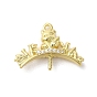 Brass Micro Pave Cubic Zirconia Peg Bails, Panda