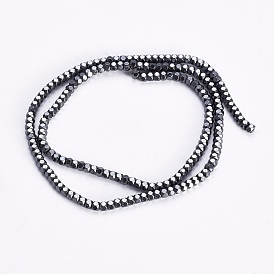 Non-magnetic Synthetic Hematite Beads Strands, Faceted, Rondelle