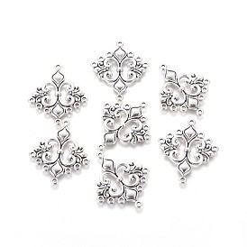 Tibetan Style Alloy Chandelier Component Links, Lead Free and Cadmium Free, Rhombus