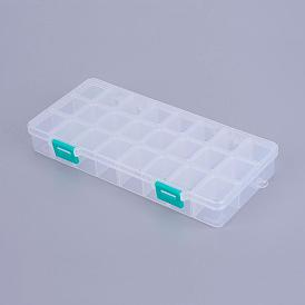 Boîte en plastique de stockage d'organisateur, boîtes diviseurs réglables, rectangle