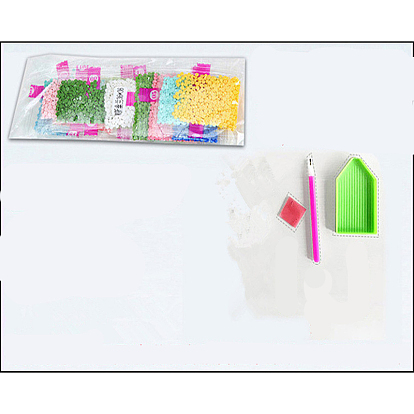 DIY Butterfly Pattern Diamond Painting Kits, including Acrylic Rhinestones, Dotting Pen, Glue Clay, Tray Plate