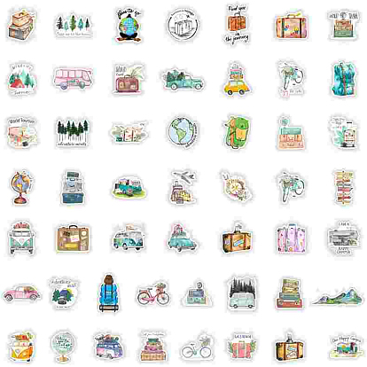 50Pcs Camping Outdoor Adventure Stickers Waterproof Stickers, for Water Bottles, Laptop, Luggage, Cup, Computer, Mobile Phone, Skateboard, Guitar Stickers