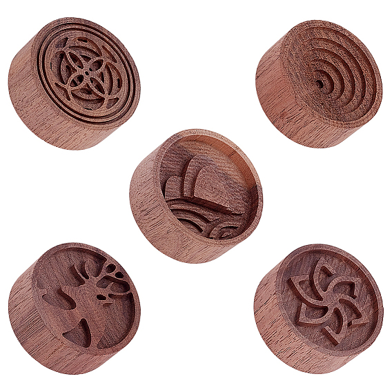 5Pcs 5 Styles Column Wood Aromatherapy Diffuser, Essential Oil Diffuser for Home Office Car