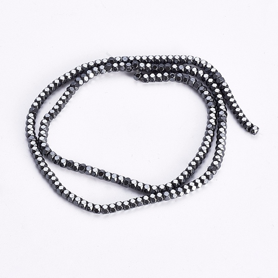 Non-magnetic Synthetic Hematite Beads Strands, Faceted, Rondelle