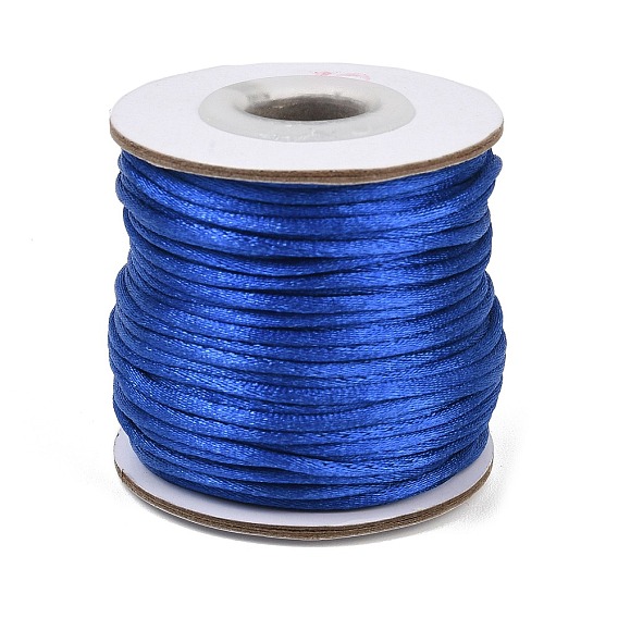 Nylon Satin Rattail Cord, Round, for DIY Chinese Knot Making