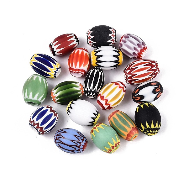 Handgefertigte Millefiori-Glasperlen, Chevron-Perlen