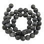 Natural Larvikite Beads Strands, Faceted(128 Facets), Round, Hole: 1mm