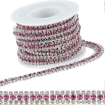 Железа горный хрусталь стразы цепи, тройная цепочка из страз, с катушкой