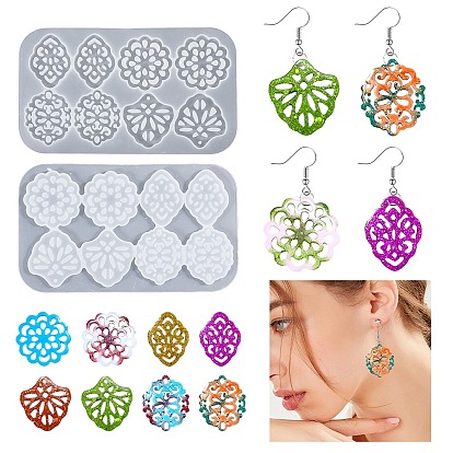 Аксессуары силиконовые формы, подвесные формы для литья из смолы, для уф-смолы, изготовление изделий из эпоксидной смолы, цветок