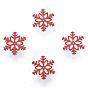 Snowflake Spray Painted 430 Stainless Steel Cabochons, Nail Art Decorations Accessories