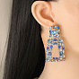 Geometric Diamond-Encrusted Bohemian Earrings for Retro Fashion Statement