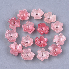 Capsules de perles d'acétate de cellulose (résine), 3 pétales, fleur