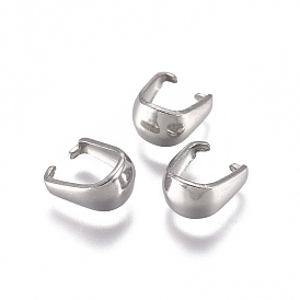 304 Stainless Steel Snap on Bails, Pendant Bails