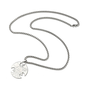 304 ожерелья из нержавеющей стали с подвеской в виде полумесяца из рога Одена, без кадмия, без никеля и без свинца