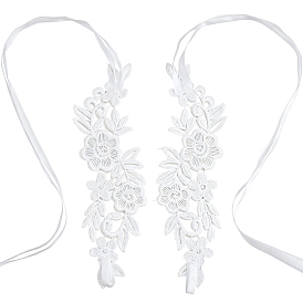 Браслет на щиколотку из нейлонового кружева с вышивкой и кольцом для большого пальца ноги, босоножки с цветочным принтом для свадебной церемонии