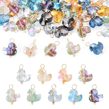 45 шт. 9 подвески из цветного стекла с латунной петлей