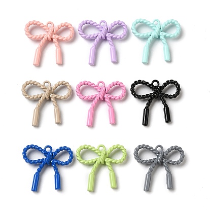 Spray Plating Alloy Pendants, Cadmium Free & Lead Free, Bowknot