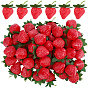 50шт. пластиковая модель клубники, имитация фруктов, для витрин и фото реквизита