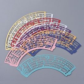 Musical Note Cupcake Wrappers, Laser Cut Liner Artistic Baking Cup Wraps, for Wedding Party Birthday Decoration