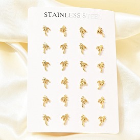 304 Stainless Steel Stud Earrings for Women, Coconut Tree