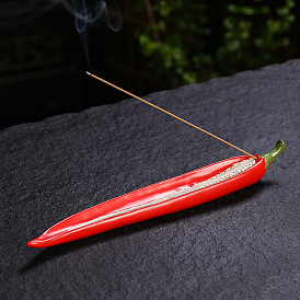 Porcelain Incense Burners, Chili Shape Incense Holders, Home Office Teahouse Zen Buddhist Supplies