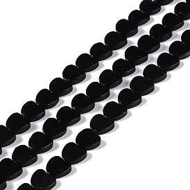 Natural Black Onyx(Dyed & Heated) Beads Strands, Heart