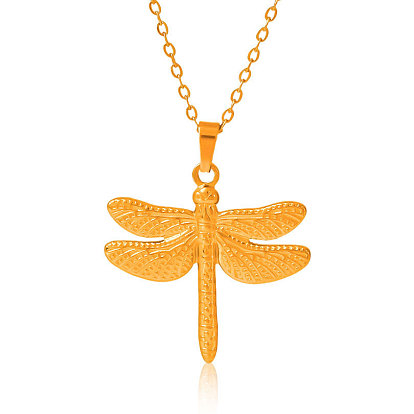 304 ожерелья из нержавеющей стали с подвеской в виде стрекозы, женская мода, минималистичный дизайн ювелирных изделий