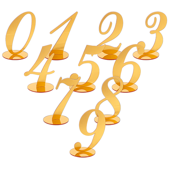 Акриловая табличка с номером стола 0~9, доска объявлений о бронировании, вывеска на столе, для свадьбы, отель, ресторан