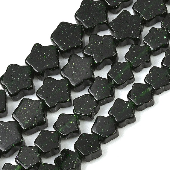 Kunst grün goldstone Perlen Stränge, Stern
