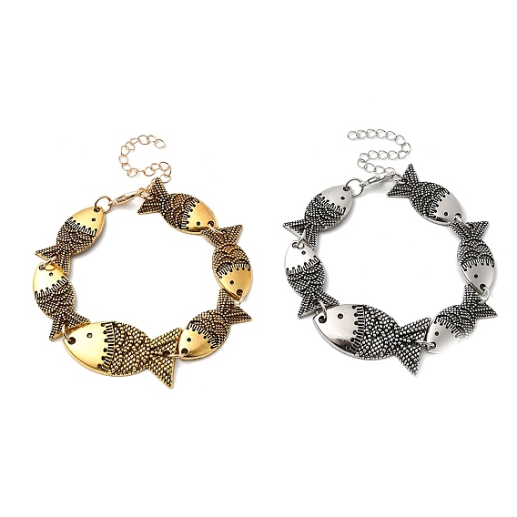 Браслеты-цепочки из сплава для женщин, рыба