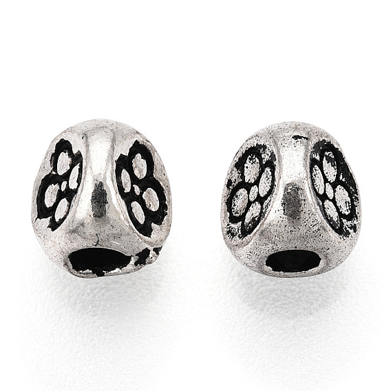 925 Sterling Silver Beads, Textured Triangle
