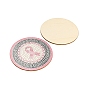 DIY Breast Cancer Awareness Ribbon Diamond Painting Wood Cup Mat Kits, Including Coster Holder, Resin Rhinestones, Diamond Sticky Pen, Tray Plate & Glue Clay