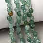 Brins de perles de quartz vert naturel, facette, larme