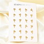 304 boucles d'oreilles en acier inoxydable pour femmes, cocotier