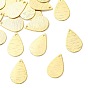 SHEGRACE Brass Pendants, Teardrop Charms, Stamping Blank Tag, Brushed Finish, Cadmium Free & Lead Free & Nickel Free